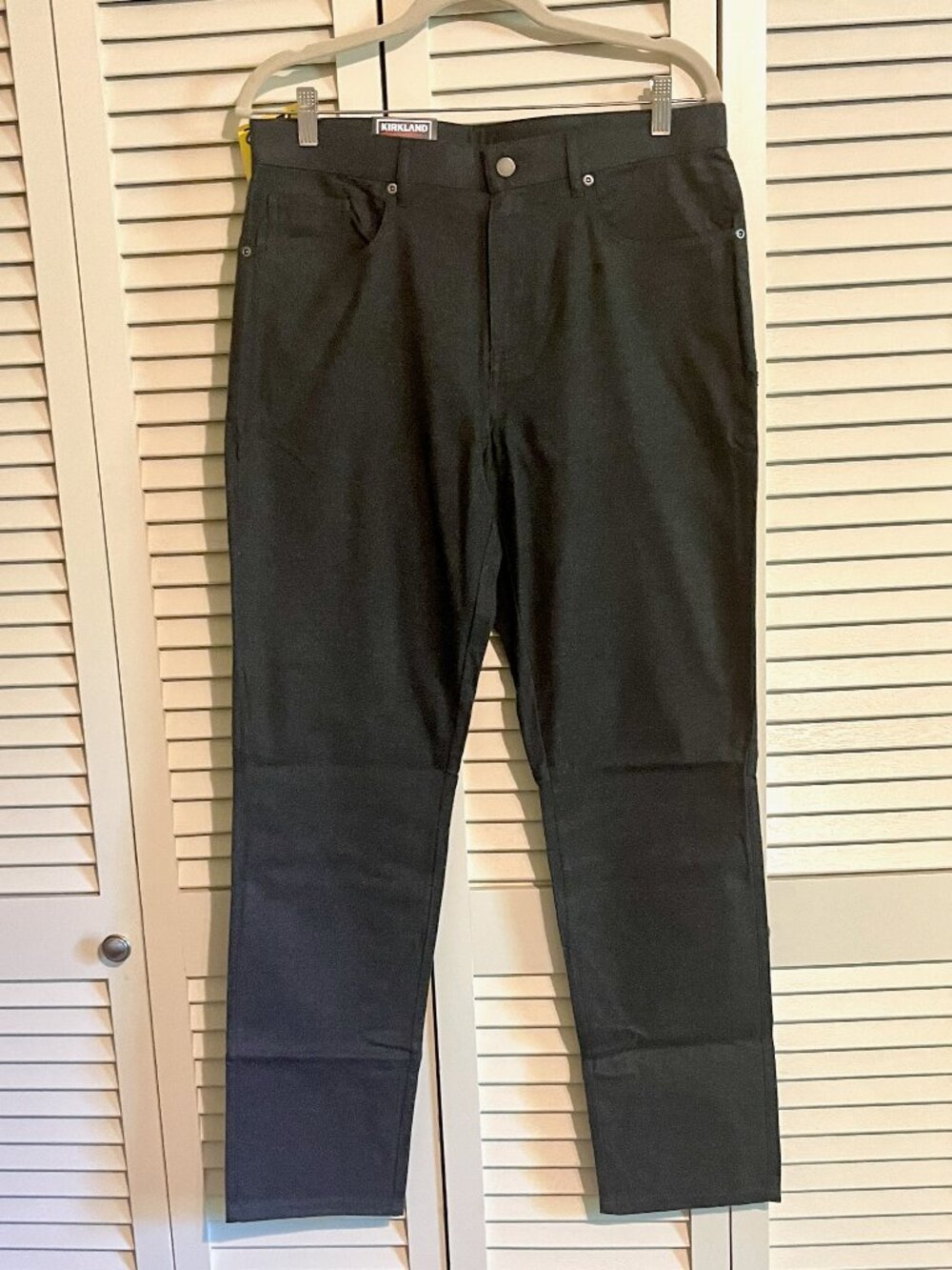 NWT Kirkland Men's Brushed 5-Pocket Stretch Fabric Pants * Size 32 x 32 * Gray